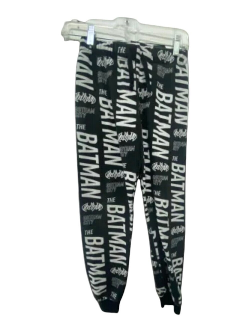 H&M Black Batman Logo Joggers with White Print